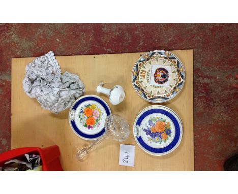Assorted Ceramics & Glass Decanter. 