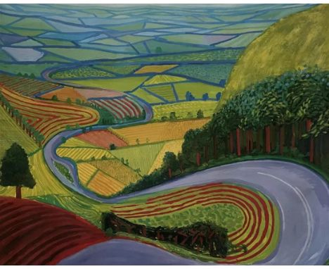 David Hockney is a British artist known for his diverse and influential body of work in various mediums, including painting, 