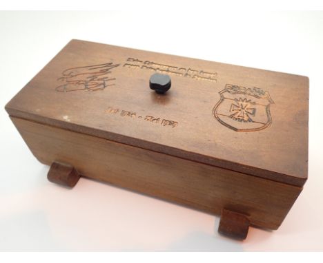 German WWII Condor Legion trinket box inscribed My Memories From Fighting The War Against Bolshevism In Spain July 1936 - May