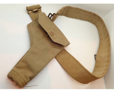 British Army issue webbing holster and belt 