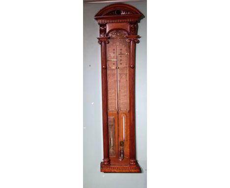 Vict Carved Oak Admiral Fitzroys Barometer