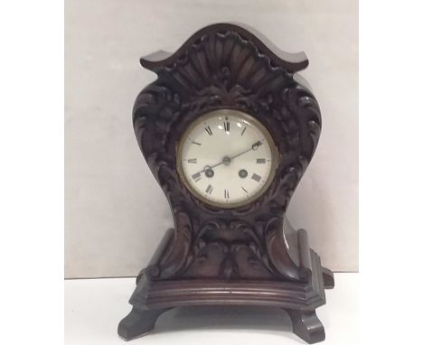 Vict Mah Waistline Mantel Clock
