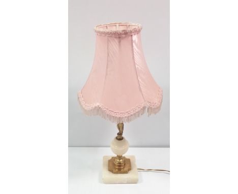 Miniature Marble Table Lamp &amp; Shade 