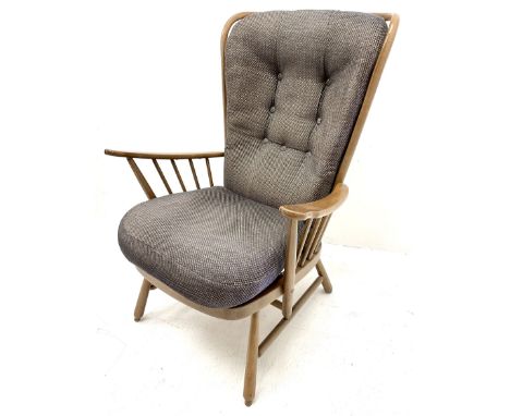 Ercol Evergreen high back easy chair, upholstered back and seat cushionDimensions: Length/Width:&nbsp;78cm&nbsp;