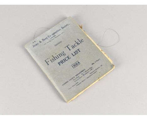 A Vintage Army and Navy Co-Operative Society Fishing Tackle Price List for 1924, Also Containing Some Made Flies