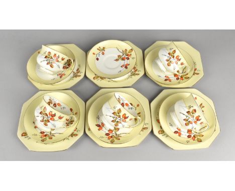 A Paragon September Tea Set to Comprise Five Cups, Six Saucers and Six Side Plates