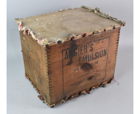 A Vintage American Crate for "Angier's Emulsion, Petroleum with Hypophosphites, Practically Tasteless"