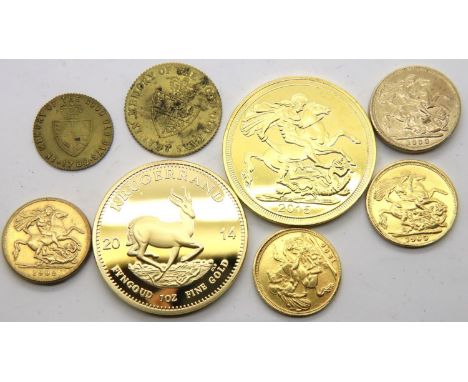 Collection of reproduction gold coins. P&amp;P Group 1 (£14+VAT for the first lot and £1+VAT for subsequent lots) 