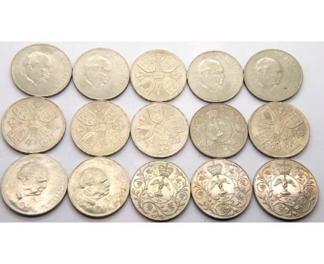 Mixed British crowns. P&amp;P Group 1 (£14+VAT for the first lot and £1+VAT for subsequent lots) 