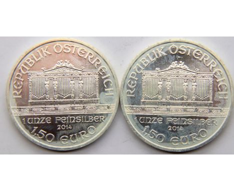 Two Canadian maple leaf coins. P&amp;P Group 1 (£14+VAT for the first lot and £1+VAT for subsequent lots) 