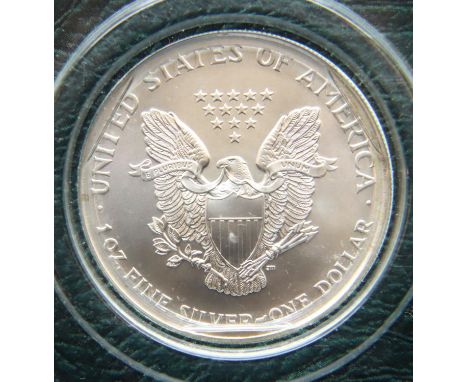 Silver American 2000 eagle proof coin. P&amp;P Group 1 (£14+VAT for the first lot and £1+VAT for subsequent lots) 