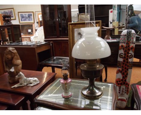 Oil lamp with a ceramic oil lamp
