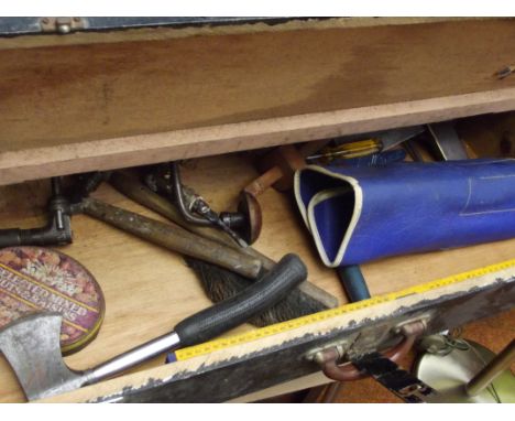 Vintage toolbox and content