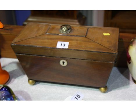 Mahogany tea caddy 