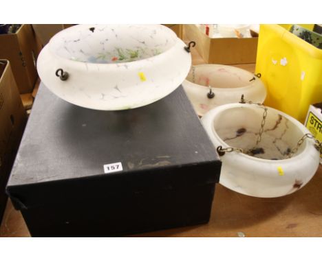 1 Case and 3 Light shades - glass