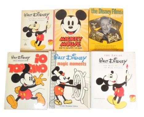 Disney - A collection of x6 Walt Disney animation film related books. Lot to include; 'The Disney Films: Author of Great Movi