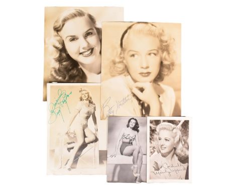 Classic Hollywood - a small collection of autographs / photographs. Includes: Ginger Rogers (signed sepia photograph), Betty 