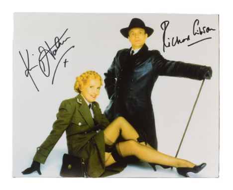 'Allo 'Allo (BBC Sitcom 1982-1992) - Kim Hartman (Helga) &amp; Richard Gibson (Herr Flick) - dual autographed 8x10" colour ph