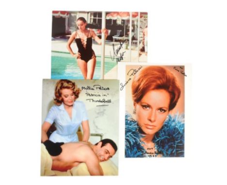 James Bond 007 - Thunderball (1965) - collection of x3 Bond girl autographed 8x10" photographs. Includes: Claudine Auger (d.2