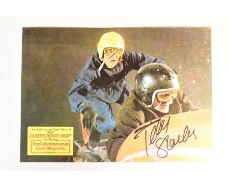 James Bond 007 - Telly Savalas (d.1994) - On Her Majesty's Secret Service (1969) - autographed original German lobby card for
