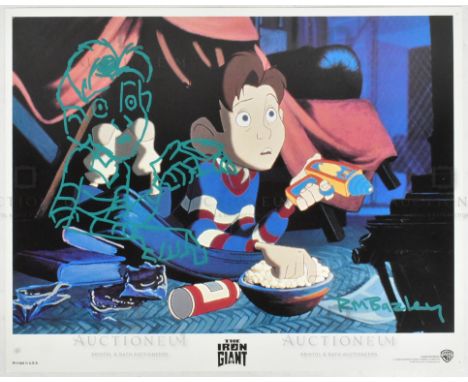 The Iron Giant (1999) - Richard Bazley (lead animator) - an original Warner Bros cinema lobby card, featuring a scene from th