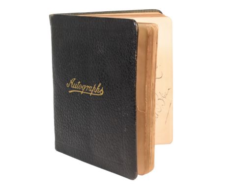 Autographs - an autograph album from 1924 featuring signatures of entertainers, bands, sportsmen and radio personalities of t