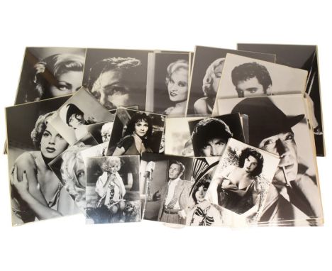 Classic Hollywood - a collection of assorted vintage film actor photographs. 8x10" and 19x13". Includes: Frank Sinatra, Jane 