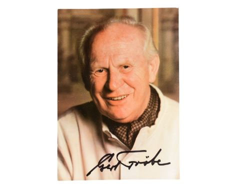James Bond 007 - Gert Frobe (Goldfinger) - Goldfinger (1964) - scarce autographed 6x4" colour photograph of Frobe in later ye