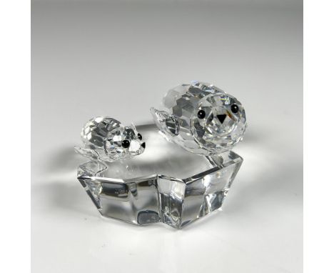 Limited annual edition figure from Mother and Child series, featuring seals on the iceberg with an intricate clear crystal cu