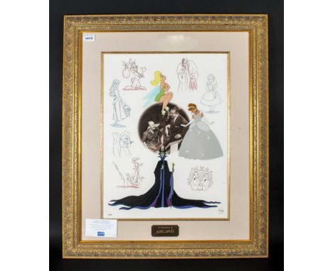 In Celebration Of Marx Davis Coloured Print made by the Disney Company With Certificate Of Authenticity attached. Hand Painte
