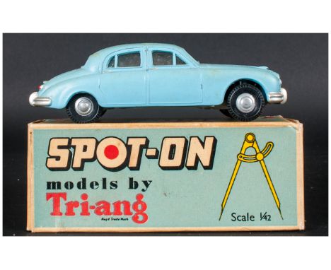 Spot-On By Tri-ang Number 114, Jaguar 3.4 Litre, Light Blue Body, Complete With Blue Box, 
