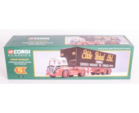 Corgi Classics Diecast Scale Model Eddie Stobbart Truck Foden S21 ''Mickey Mouse'' With Trailer. unused/mint condition.  Neve