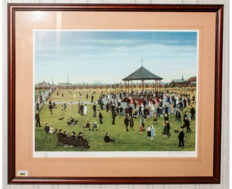 Tom Dodson - Pencil Signed Ltd and Numbered Colour Print. Title ' Dancing In The Park ' Number 609/850. Fine Art Guild Stamp.