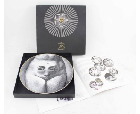 A Fornasetti Lima Cavalieri plate from the 'Themes &amp; Variations' collection or 'Temi e Variazioni' produced by Rosenthal,