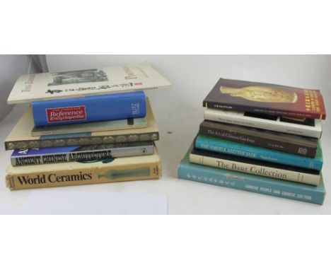 A collection of Chinese jade ceramics and collectibles reference books to include 'Ancient Chinese Architecture', 'Chinese Ca