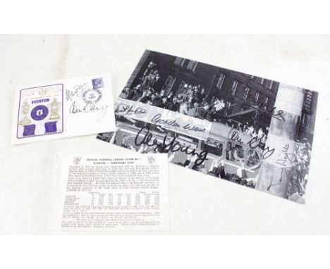 An Everton Football Club Centenary envelope to celebrate the club from 1878-1978, with original insert signed by Alan Ball an