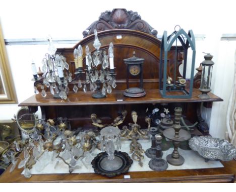 A mixed lot: to include a set of early 20thC cast iron grocer's scales with attendant weights       RSM
