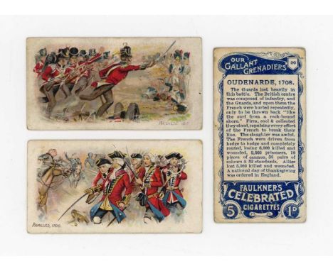 A collection of cigarette and trade cards in six albums including a set of 20 Faulkner ‘Our Gallant Grenadiers (1-20, without