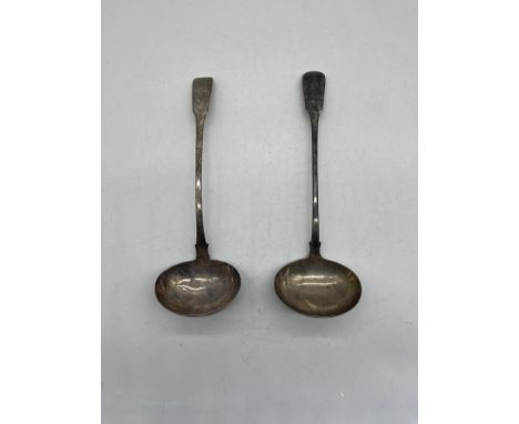 Two Hallmarked Silver Soup Ladles. 