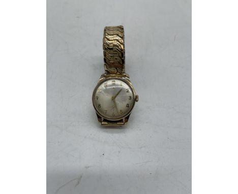 Zenith 9ct Gold Mens Watch. 