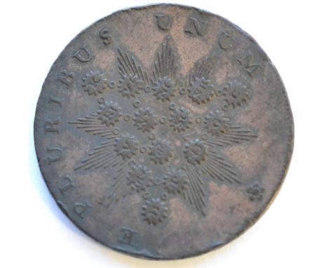 USA, 'Kentucky' Copper Token, no date (minted in England circa 1792-94); obv. 'UNANIMITY IS THE STRENGTH OF SOCIETY' around a
