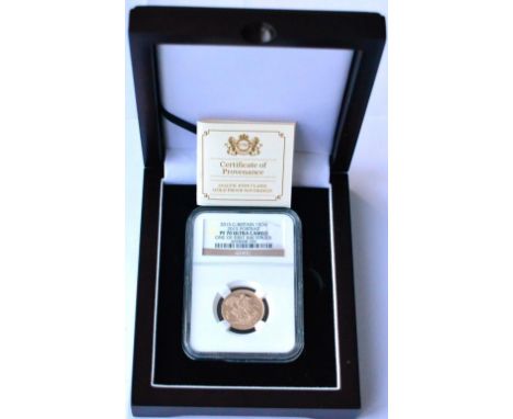 Proof Sovereign 2015, slabbed by NGC as  'PF 70 ULTRA CAMEO, one of the first 500 struck with the Jody Clark portrait of the 