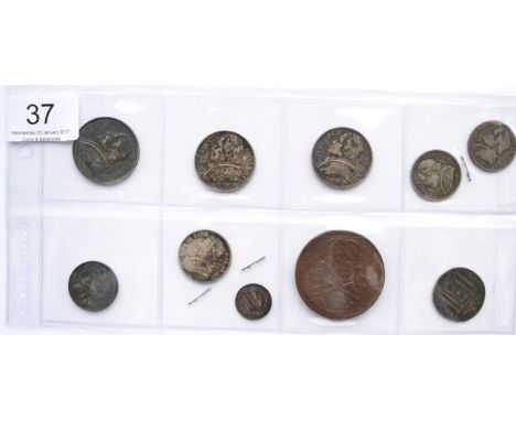 Papal States, 8 x 19th Century Silver Coins comprising: 2½ lire 1867 XXIR, 2 x 2 lire 1867 XXIIR, 2 x 1 lira: 1866 XXIR (larg