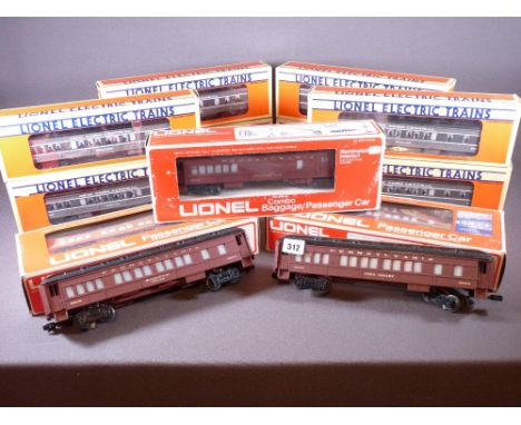 LIONEL ELECTRIC TRAINS O'GAUGE - eight boxed New York Central passenger, dining, baggage and combo cars and three boxed and t