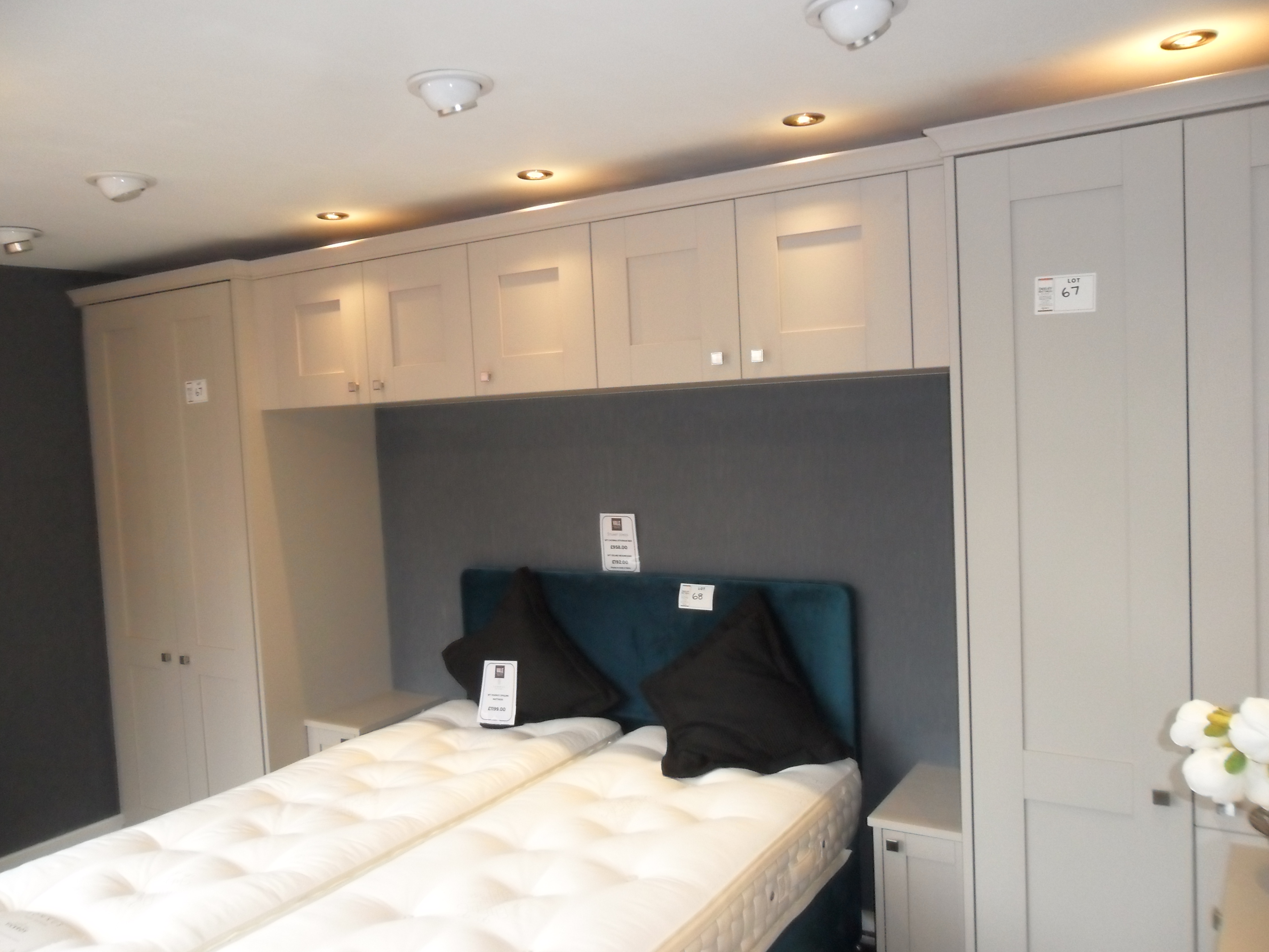 Fitted WARDROBE DISPLAY, VANITY & DOUBLE WARDROBE overhead bed storage