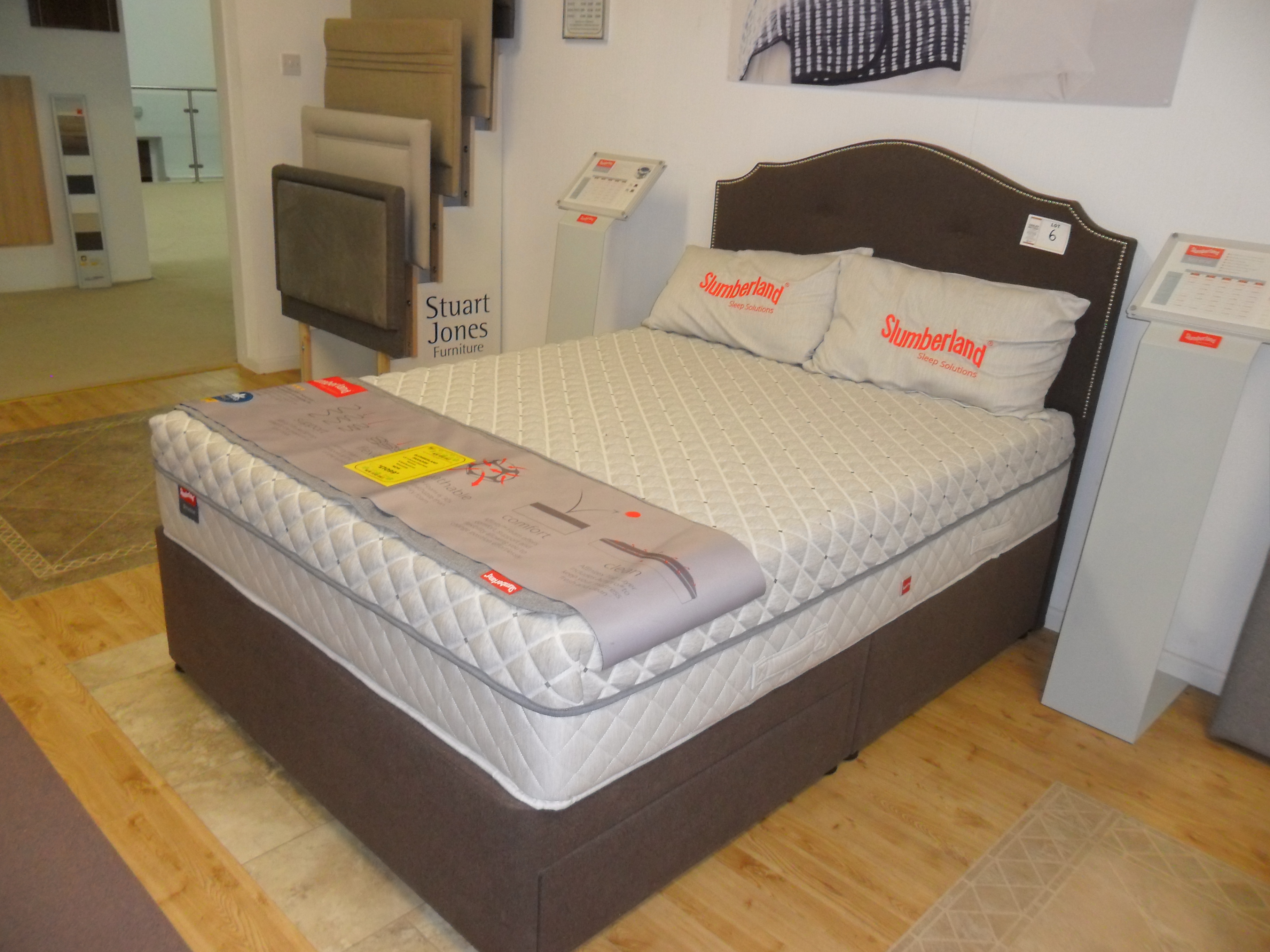 Slumberland Paradise 4'6" 2 drawer DIVAN BASE and HEADBOARD with a