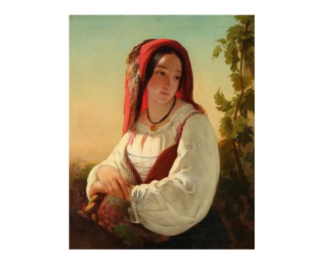 Anton Ebert Kladruby u Stříbra 1845 – 1896 WienPortrait eines Mädchens Öl auf Leinwand80,5 x 66 cm, mit Rahmen 95 x 79,5 cmSi