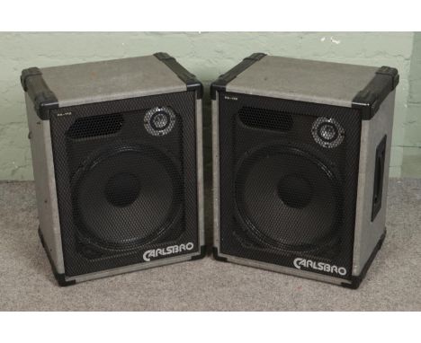 Two Carlsbro PA115 speaker cabinets.  