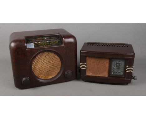 Two vintage bakelite radios including a Bush example.  