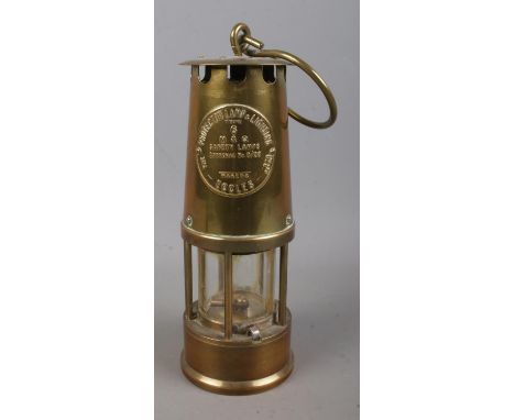 An Eccles Type 6 brass miners lamp by The Protector Lamp &amp; Lighting Co Ltd.  